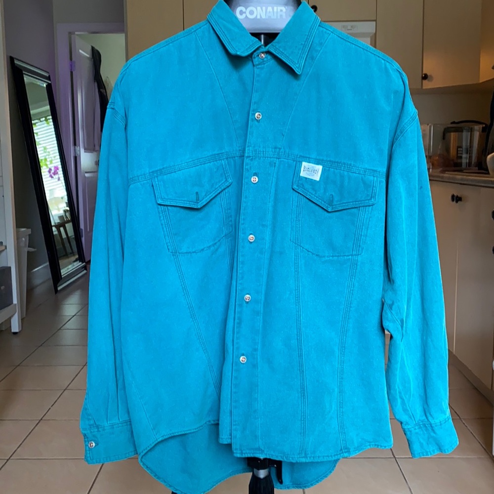 Vintage Bugle Boy Teal Jacket